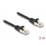 DELOCK καλώδιο RJ50 80188, S/FTP, 26 AWG, 2m, μαύρο