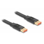 DELOCK καλώδιο DisplayPort 81006, flat, 8K/60Hz 32.4 Gbps HDR, 2m, μαύρο