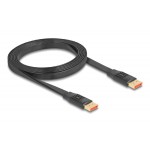 DELOCK καλώδιο DisplayPort 81006, flat, 8K/60Hz 32.4 Gbps HDR, 2m, μαύρο