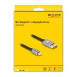 DELOCK καλώδιο mini DisplayPort σε DisplayPort 81091, 8K/60Hz, 32.4 Gbps, 1m, μαύρο