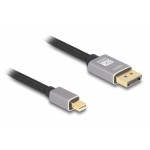 DELOCK καλώδιο mini DisplayPort σε DisplayPort 81092, 8K/60Hz, 32.4 Gbps, 2m, μαύρο