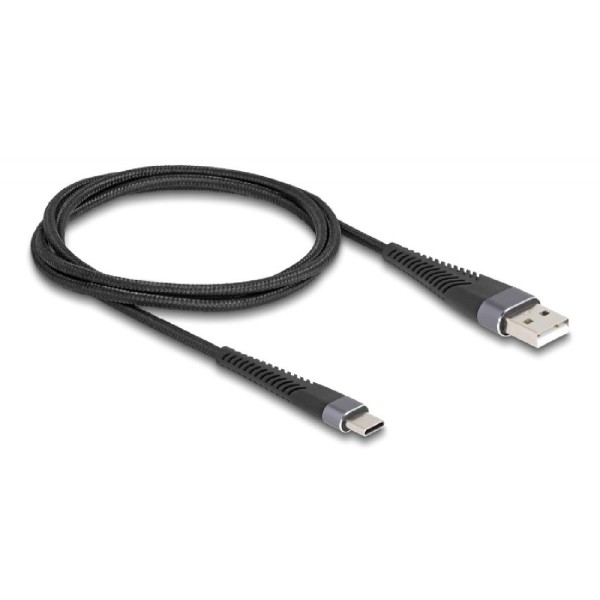 DELOCK καλώδιο USB σε USB-C 81121, 60W, 480Mbps, 1m, μαύρο