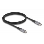 DELOCK καλώδιο USB-C 81191, 240W, 40 Gbps, 8K, 1m, E-Marker, μαύρο