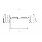 DELOCK module βάση πρίζας Easy 45 81316, 130 x 80 mm, λευκό