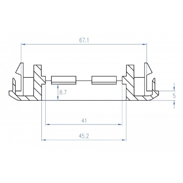 DELOCK module βάση πρίζας Easy 45 81316, 130 x 80 mm, λευκό