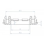 DELOCK module βάση πρίζας Easy 45 81317, 175x80mm, λευκό