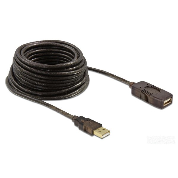 DELOCK καλώδιο USB 2.0 αρσενικό σε θηλυκό 82308, 480Mbps, 5m, μαύρο