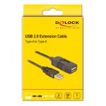 DELOCK καλώδιο USB 2.0 αρσενικό σε θηλυκό 82308, 480Mbps, 5m, μαύρο