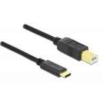 DELOCK καλώδιο USB-C σε USB Type B 83601, 1m, μαύρο