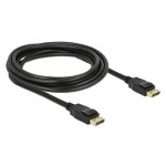 DELOCK καλώδιο DisplayPort 1.2 83807, 4K/60Hz, 21.6 Gbps, 3m, μαύρο