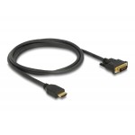 DELOCK καλώδιο HDMI σε DVI 85653, 2K/60Hz, 7.92 Gbps, 1.5m, μαύρο