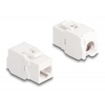 DELOCK Keystone module 86051, RJ45 σε LSA, Cat.6A UTP, λευκό, 4τμχ