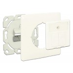 DELOCK Wall Outlet για Keystone 86219, 2 Port