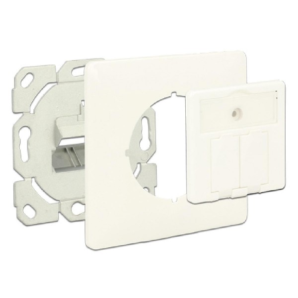 DELOCK Wall Outlet για Keystone 86219, 2 Port