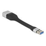 DELOCK καλώδιο USB σε RJ45 86937, 10/100/1000 Mbps, 13cm, μαύρο