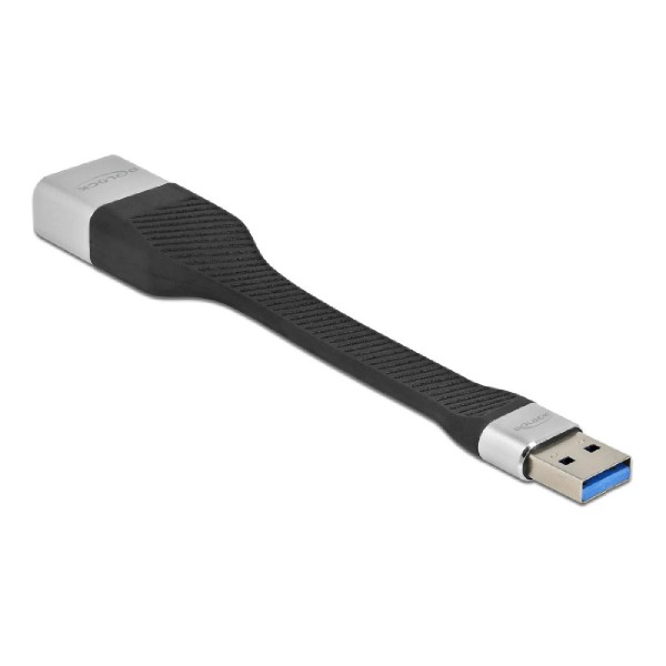 DELOCK καλώδιο USB σε RJ45 86937, 10/100/1000 Mbps, 13cm, μαύρο