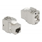 DELOCK keystone module RJ45 σε LSA 180° 87032, Cat.6A, ασημί