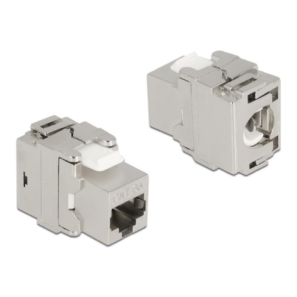 DELOCK keystone module RJ45 σε LSA 180° 87032, Cat.6A, ασημί