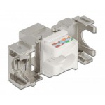 DELOCK keystone module RJ45 σε LSA 180° 87032, Cat.6A, ασημί