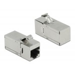 DELOCK keystone module RJ45 σε RJ45 90° 87142, Cat.6A, ασημί