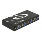 DELOCK VGA switch 87635, 4 ports, bidirectional, Full HD, μαύρο