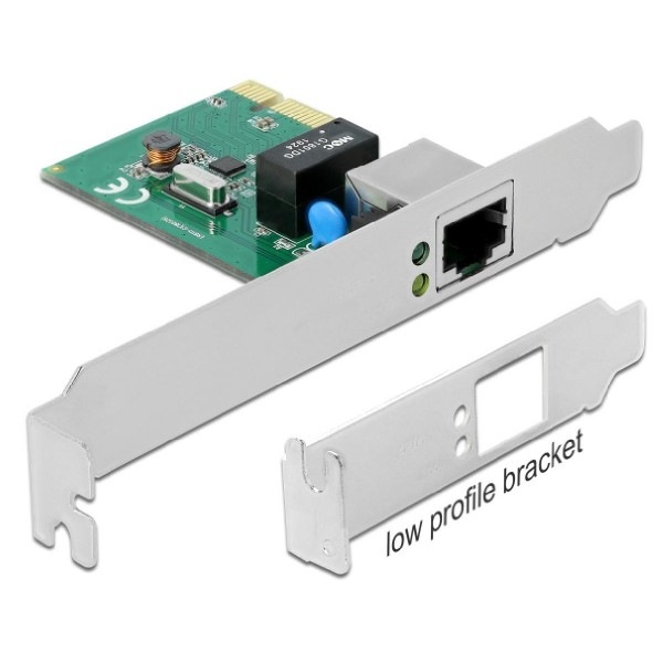 DELOCK κάρτα επέκτασης PCI σε 1x RJ45 Gigabit LAN 90381, 1000Mbps