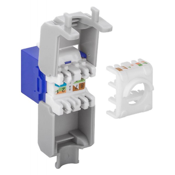 GOOBAY Keystone module RJ45 CAT 6A 90688, UTP, μπλε