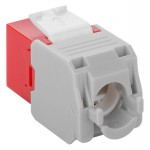 GOOBAY Keystone module RJ45 CAT 6A 90689, UTP, κόκκινο