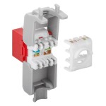 GOOBAY Keystone module RJ45 CAT 6A 90689, UTP, κόκκινο