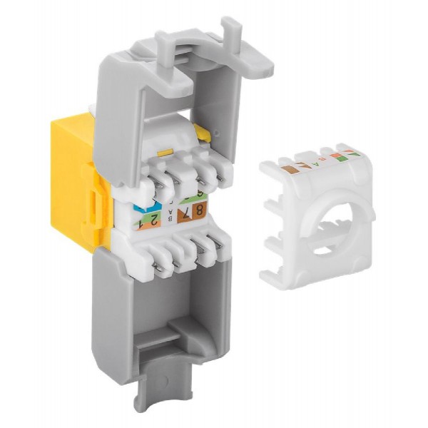 GOOBAY Keystone module RJ45 CAT 6A 90691, UTP, κίτρινο