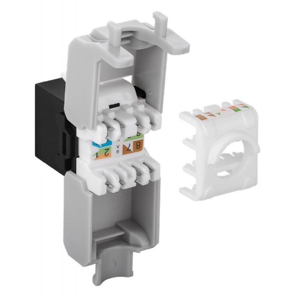 GOOBAY Keystone module RJ45 CAT 6A 90692, UTP, μαύρο