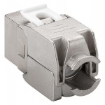 GOOBAY Keystone module RJ45 CAT 6A 90864, STP, 500 MHz, slim-line, ασημί