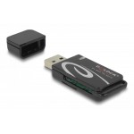 DELOCK card reader 91602 για SD & micro SD, USB, 480Mbps, μαύρο