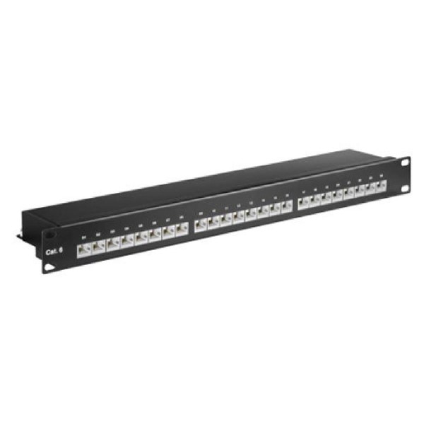 GOOBAY CAT 6e Ethernet patch panel 19INCH, 24 εγκατάστασης καλωδίων STP