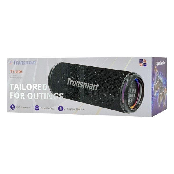 TRONSMART φορητό ηχείο T7 Lite, 24W, Bluetooth, 4000mAh, IPX7, μαύρο