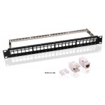 GOOBAY Keystone patch panel 95336 με 24 modules, 19"/1U, 24 ports, μαύρo