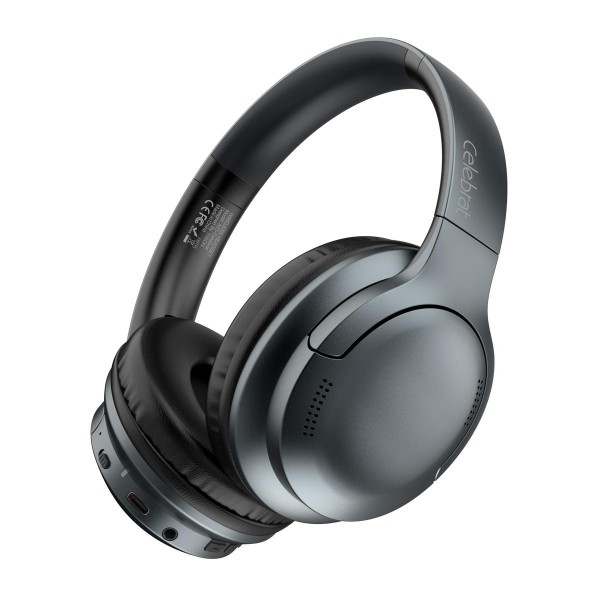 CELEBRAT headphones A33, ασύρματα & ενσύρματα, ANC, 40mm, 300mAh, μαύρα