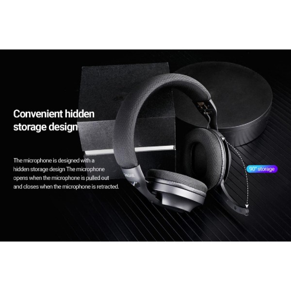 CELEBRAT headphones A34, ασύρματα & ενσύρματα, 40mm, 300mAh, μαύρα