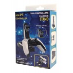 Βάση φόρτισης gamepad AK286C για 2x PS5 DualSense, μαύρη