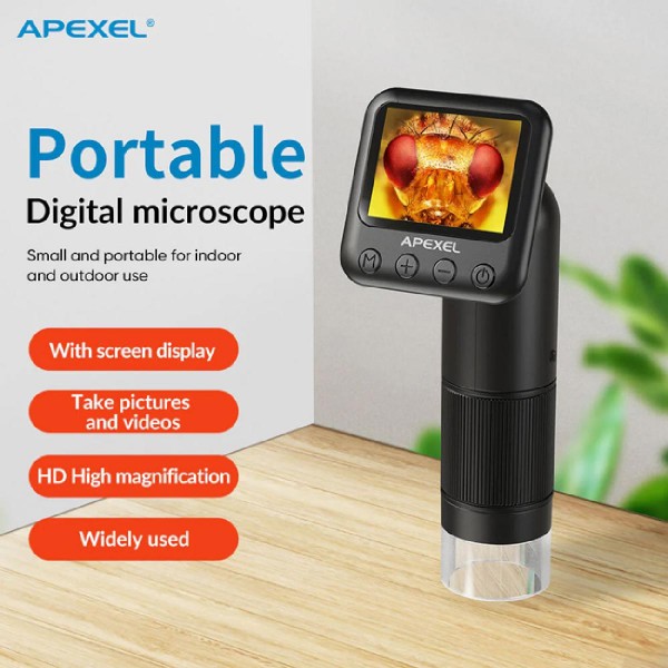 APEXEL ψηφιακό μικροσκόπιο APL-MS008, 400x-800x, LED, 720p/2MP