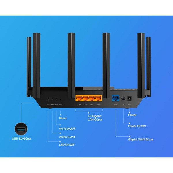 TP-LINK Router Archer AX73, WiFi 6, AX5400, Dual Band, Ver. 1.0