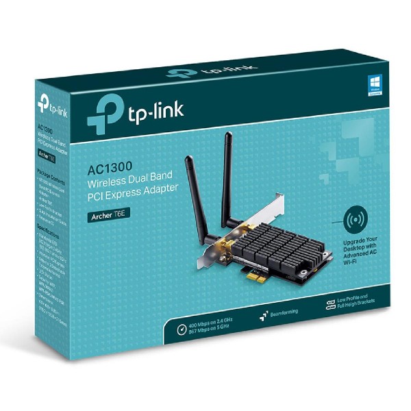 TP-LINK Wireless PCIe Adapter Archer T6E, AC1300, dual band, Ver. 2.0