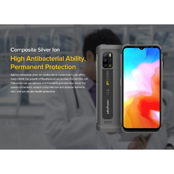 ULEFONE smartphone Armor 12 5G, 6.52" 8/128GB 5180mAh, IP68/IP69K, γκρι