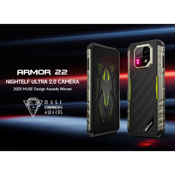 ULEFONE smartphone Armor 22, 6.58", 8GB, 128GB, 6600mAh, μαύρο