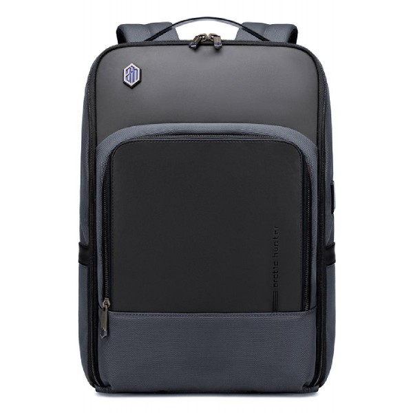 ARCTIC HUNTER τσάντα πλάτης B00403-GY με θήκη laptop, USB, γκρι, Laptop 15.6