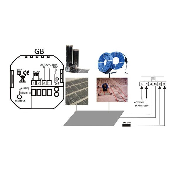 Smart θερμοστάτης πετρελαίου BHT-001-GBLW, WiFi, μαύρος