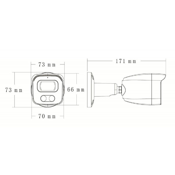 LONGSE IP κάμερα BMSAFG200WH, 2.8mm, 2MP, αδιάβροχη IP67, PoE