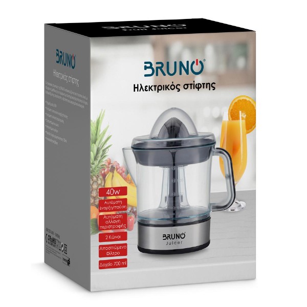 BRUNO ηλεκτρικός στίφτης BRN-0095 με χωρητικότητα 700ml, 40W, inox-μαύρο