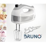 BRUNO μίξερ χειρός BRN-0110, 500W, 5 ταχύτητες & turbo, λευκό