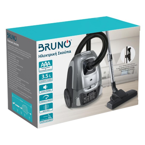 BRUNO ηλεκτρική σκούπα BRN-0136, 800W, 3.5lt, γκρι